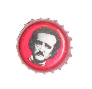 Edgar Allan Poe Beer Bottlecap Magnet  Bottle Cap Allen