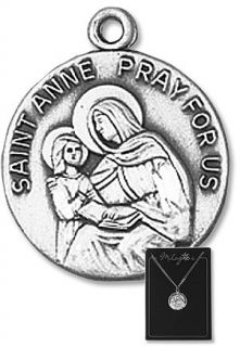 All Saints A J Catholic Patron Pewter Medal Pendant Necklace w Chain