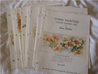 jean sadler china painting lessons 1 12 booklets
