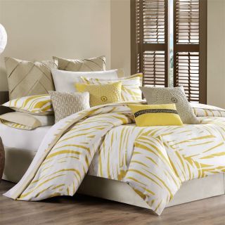 Echo Design Abstract Palm Langa QUEEN Comforter Set Pillow 7 Pc