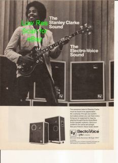 Electro Voice Bass Speaker Stanley Clarke 81 Picture Ad
