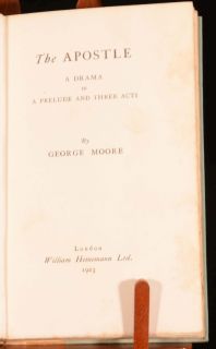 1923 The Apostle A Drama in Three Acts by George Moore Signed Limited