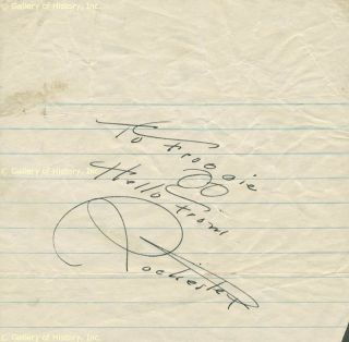 Eddie Rochester Anderson Autograph Note Signed