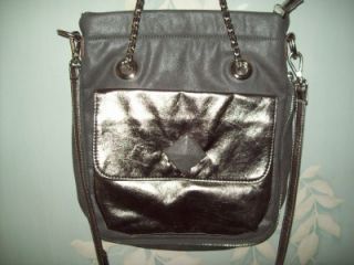 Gorgeous Marc B for TOPSHOP Silver Metalic Jewelled Bag