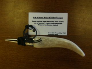 Hand Crafted Elk Antler Wine Bottle Stopper
