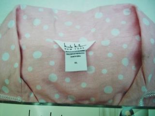 Nicole Miller Ladies Pink Two Piece Pajamas Size XL
