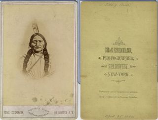 description cabinet card 6 1 2 x 4 1 4 view of sitting bull taken from