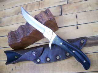   AKONUA 402 HUNTING MICARTA HANDLE KNIFE INVERTED EL CAJON CALIF USA