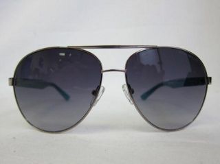 Emporio Armani 9822 s Sunglasses Silver Ruthenium Blue 100 Authentic