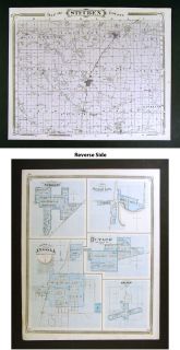 1876 Indiana County Map Steuben Angola Fremont Plans