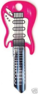 Pink Electric Guitar House Key Schlage SC1
