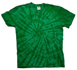 TieDyeKingUSA Tie Dye T Shirt Emerald Vibrant Mens Tye Die Tshirt