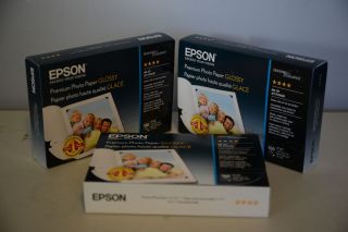 Epson Premium Photo Paper Glossy 4 x 6 Lot of 3 100 sheet boxes 300