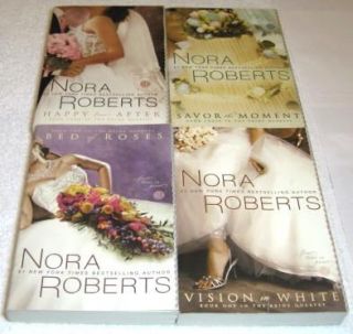 Lot 4 Bride Quartet Nora Roberts Complete Set Bed Roses Savor Moment