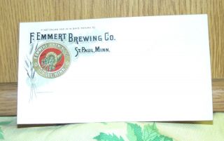 Vintage F. Emmert Brewing Company Paper Envelope