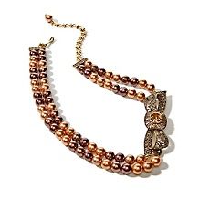 Heidi Daus Bug Off Simulated Pearl Station Necklace at