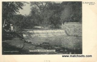Emporia Kansas Water Works Dam Postcard