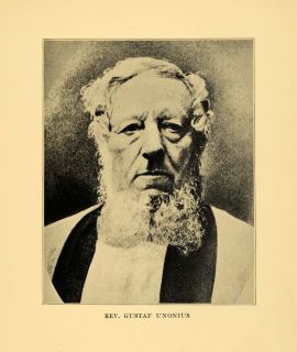 1935 Print Pioneer Priest Wi Reverend Gustaf Unonius Original Historic