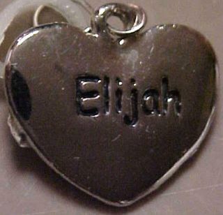  Heart Pendant or Charm Personalized with The Name Elijah