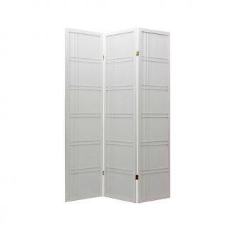 Oriental Furniture Double Cross Room Divider, 4 Panels   White