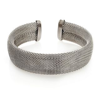 Jewelry Bracelets Cuff Stately Steel Mesh 6 3/4 Cuff Bracelet