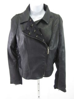 you are bidding on a nwt elise overland black leather biker jacket 10