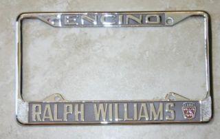 Ralph Williams Ford Encino, CA License Plate Frame 1956   Current