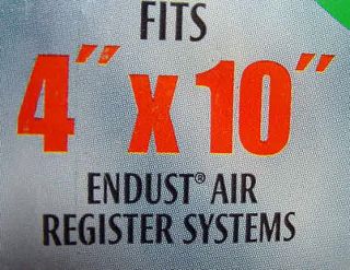Endust 8 Register Replacement Air Filters 4 x 10 Clean Allergens