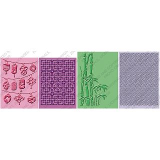 Provo Craft Cuttlebug Embossing Folders 4 pack   Oriental Weave