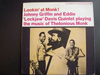 Johnny GRIFFIN Eddie Lockjaw DAVIS Lookin at Monk Jazzland Stereo 9395