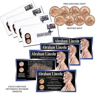 2009 Abraham Lincoln Penny 1st Day Cover Stamps and Coins