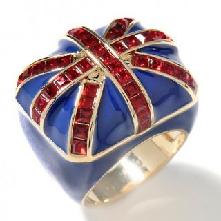 Twiggy London twiggy LONDON Union Jack Red Crystal Enamel Ring