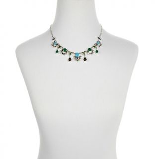 Nicky Butler 13.30ct Turquoise and Multigem Sterling Silver 17 Bib