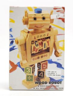  Robot En Bois Educational Toy in Original Box English French