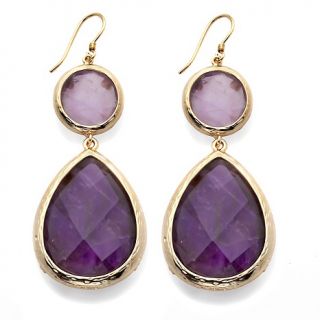 Jewelry Earrings Drop CL by Design 14K Gold Plated Gemstone Drop