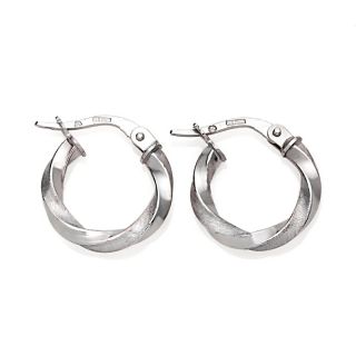 Jewelry Earrings Hoop MAJ® 14K White Gold Tiny Twisted Hoop