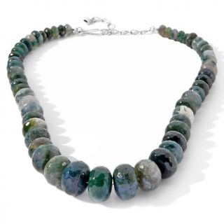 Jay King Green Moss Agate Beaded 18 1/2 Necklace