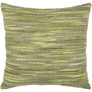 Rizzy Home 18 x 18 Multi Shade Woven Pillow   Green/Yellow