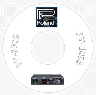 Roland JV 1010 Sound Library Editors Manual JV1010
