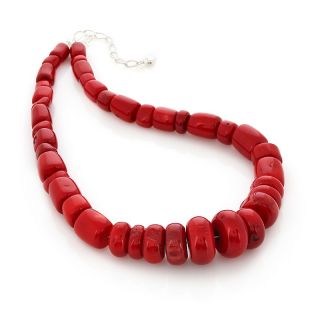 Jay King Red Sea Bamboo Coral Beaded 18 1/4 Necklace