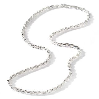  Necklaces Chain Sterling Silver 3.6mm 20 Diamond Cut Rope Chain