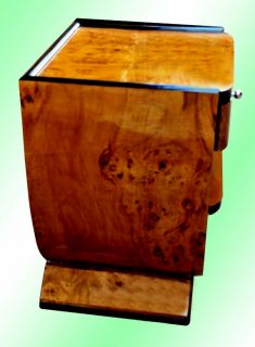 Largeexquisite Art Deco Style Elm Side Table Commode