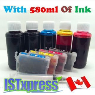  Refillable Ink For EPSON workforce 435 520 545 630 635 840 845 60 T126