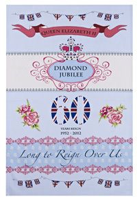  Elizabeth II Diamond Jubilee 2012 Souvenir Tea Towel by Ulster Weaver