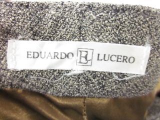you are bidding on an eduardo lucero tan black blazer pants suit in a
