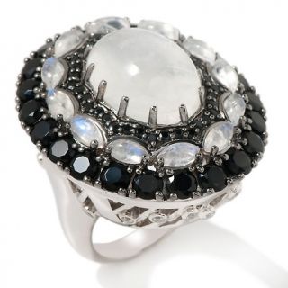  rainbow moonstone and black onyx sterling silver ring rating 28 $ 214