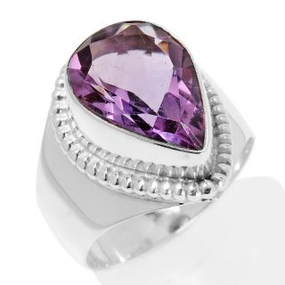 Himalayan Gems™ 2.5ct Amethyst Sterling Silver Pear Shape Ring at