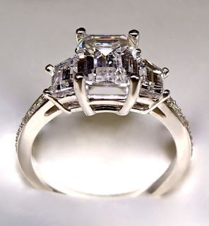 78ct Emerald Cut Engagement Ring 14k Solid Gold