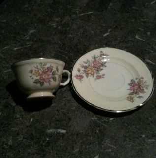 Edwin M Knowles Tea Cup And Saucer Early 1900s