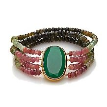  with Carol Brodie Multicolor Tourmaline and Green Agate 36 Necklace